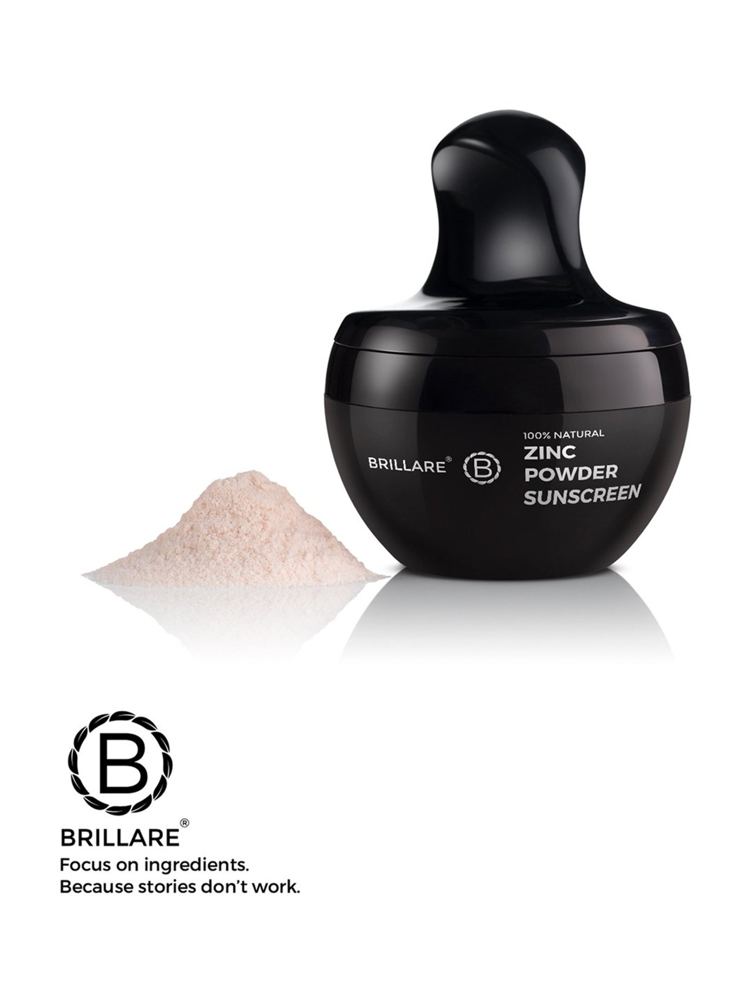 Brillare 100% Natural Zinc Powder Sunscreen - 4 gm