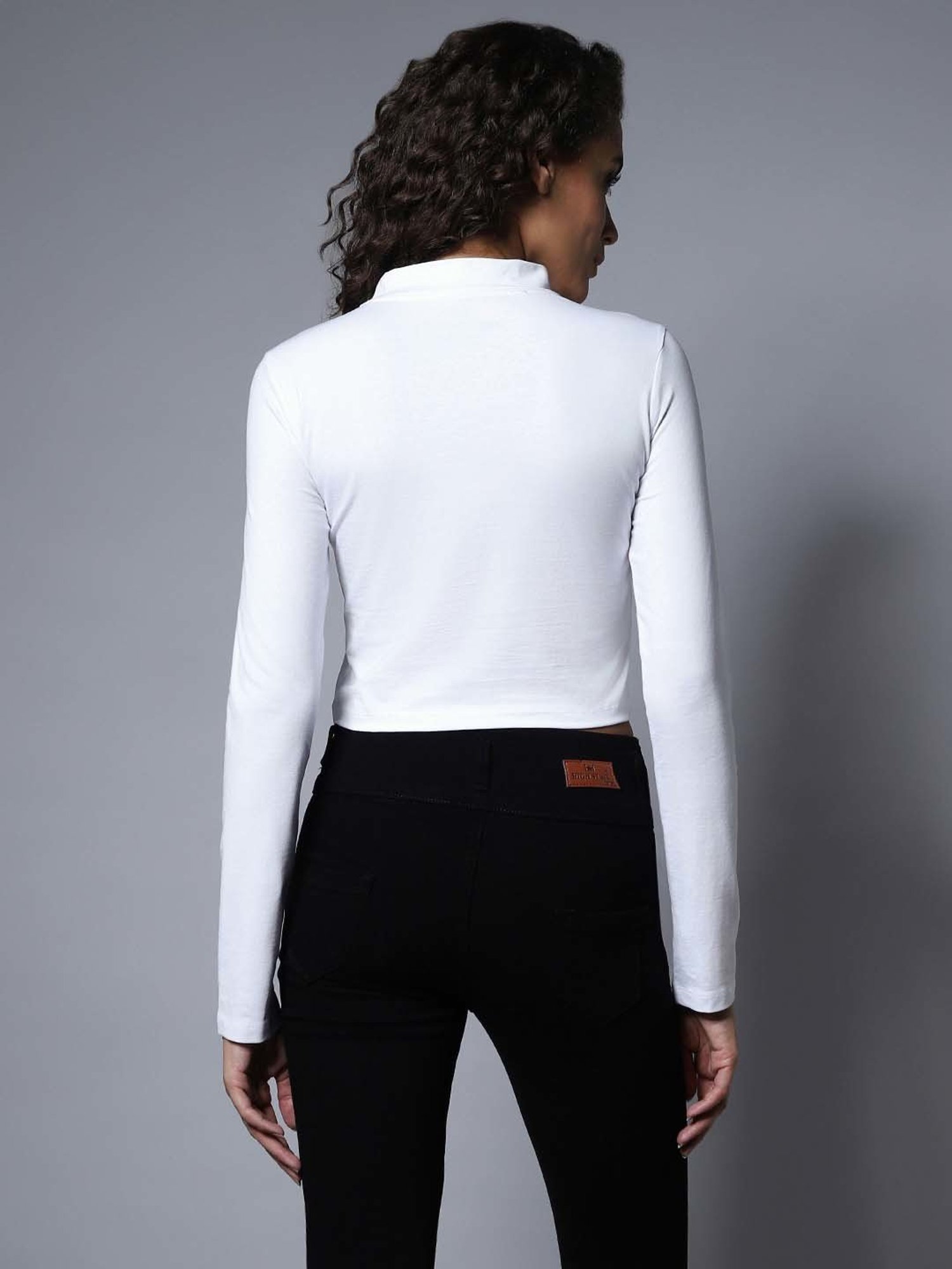 High Star White Crop Top