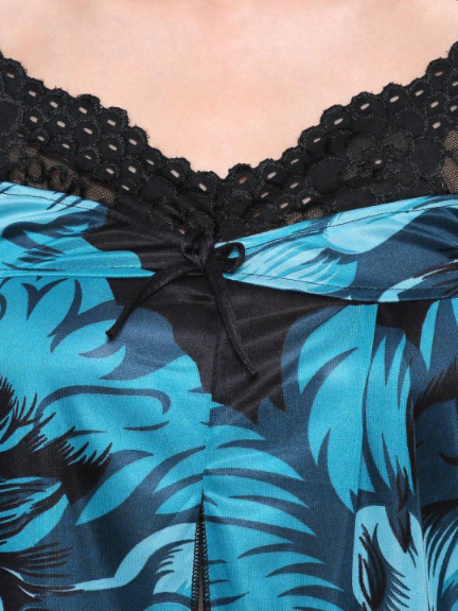 Secret Wish Blue Floral Night Dress