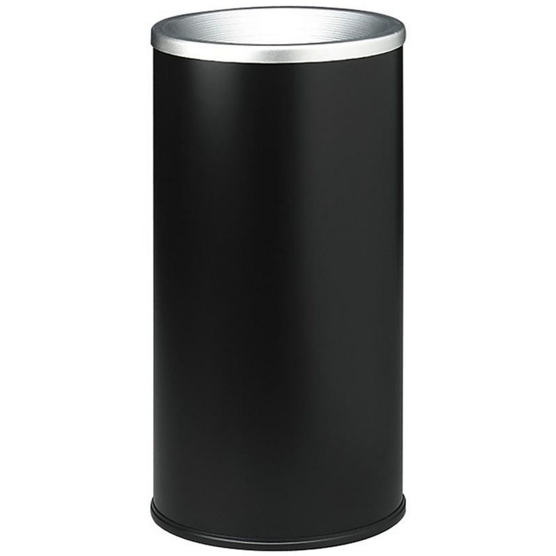 Safco Sand Fill Ash Urn Steel 10"x20" High Aluminum/Black 9698BL