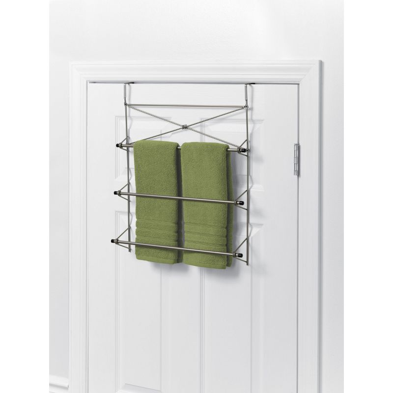 Over The Door Towel Rack Brushed Nickel - Zenna Home