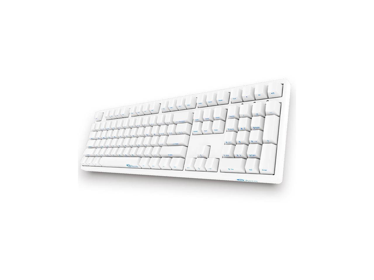 Akko 3108 Full Size Gaming Mechanical Keyboard Cherry MX Brown Switch Double Shot Dye Sub PBT Keycaps NKRO Detachable USB Type-C Wired Side Printed/Carved Letter White