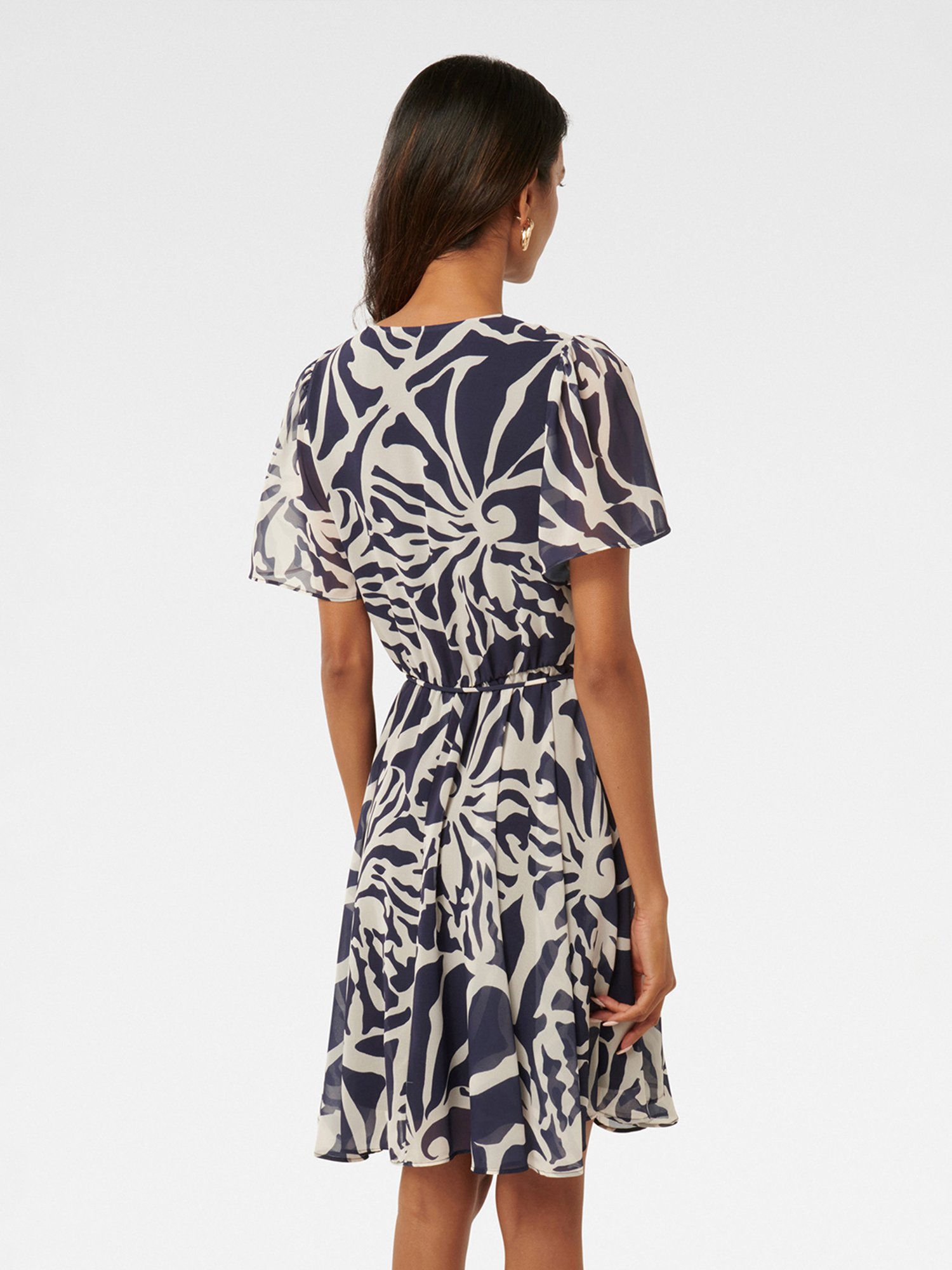 Forever New Kora Petite Asymmetric Flutter Sleeve A Line Dress