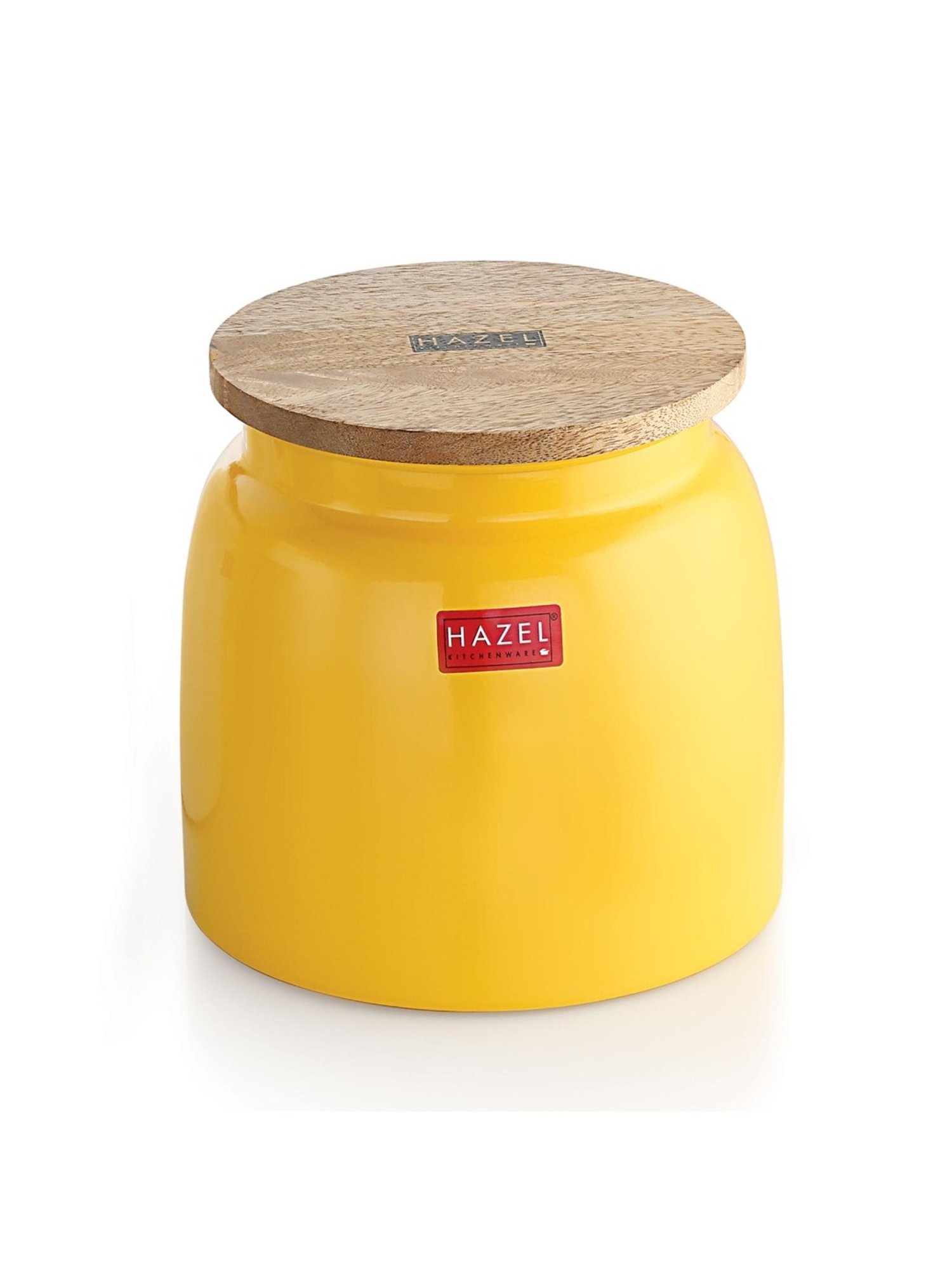 HAZEL Yellow Galvanized metal Storage Container with Lid