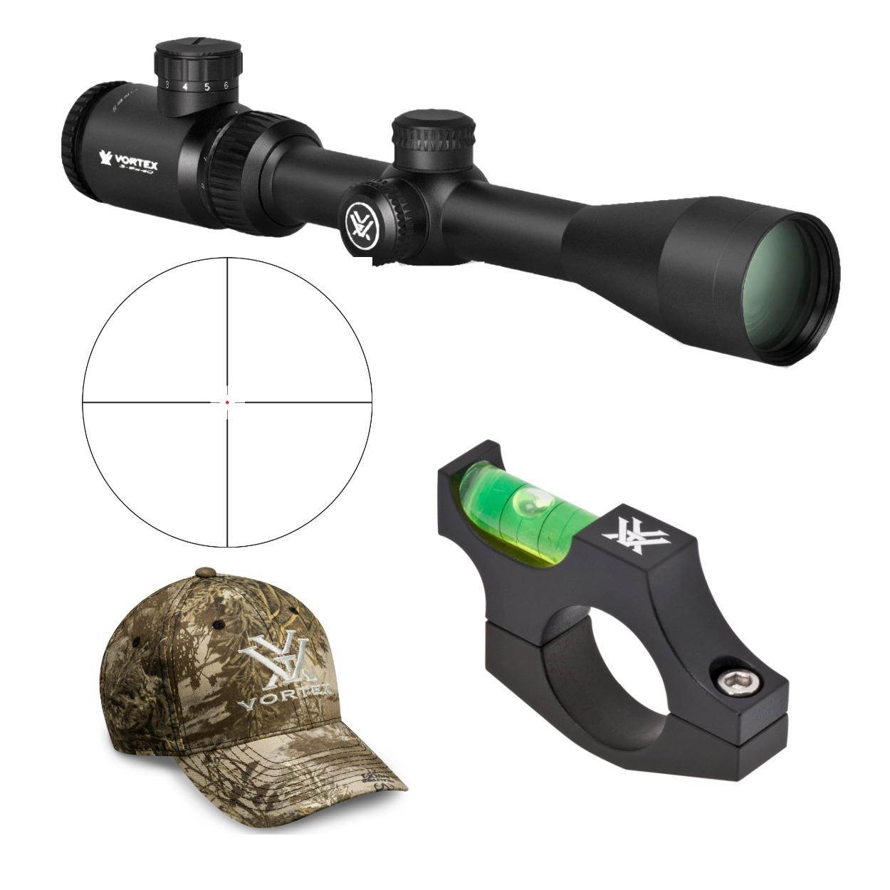 Vortex Crossfire II 3-9x40 Riflescope (V-Brite MOA) w/BL30 Bubble Level Bundle