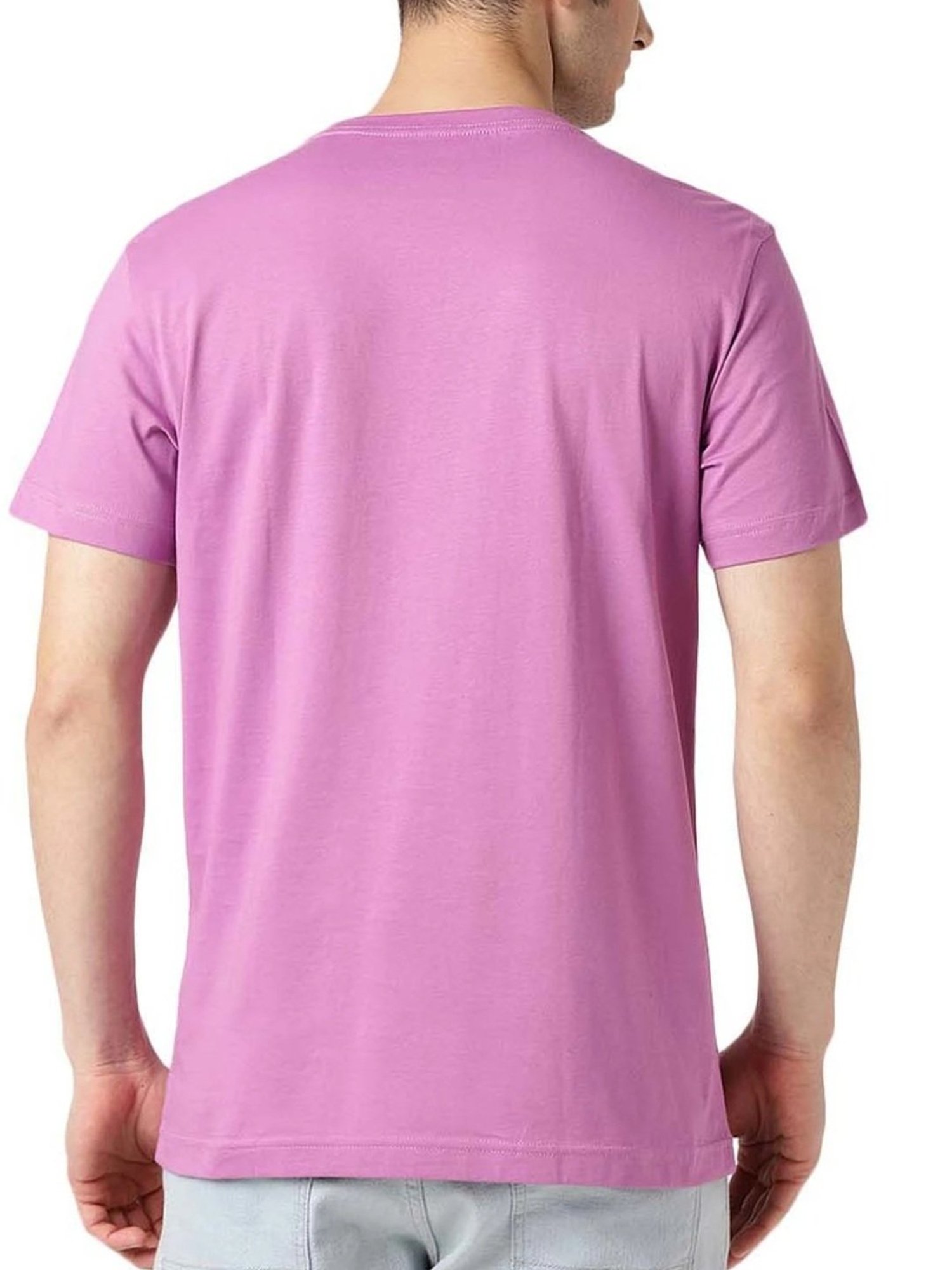 Calvin Klein Jeans Purple Cotton Regular Fit Logo Printed T-Shirt