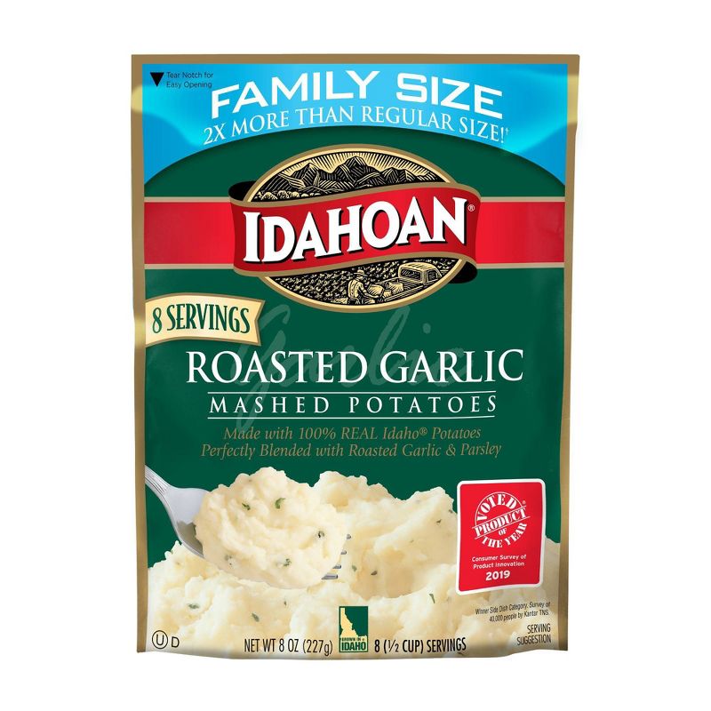 Idahoan Roasted Garlic Mashed Potatoes Family Size - 8oz