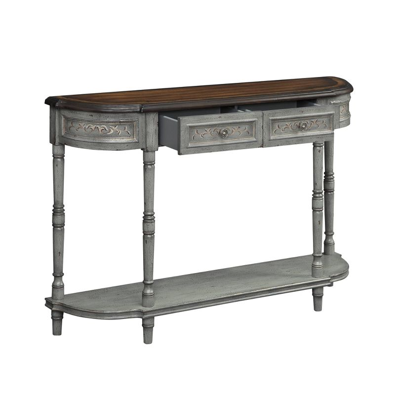 Markham Traditional 2 Drawer Console Table Gray - Treasure Trove Accents