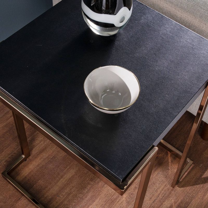 Sanlos Side Table Black/Champagne - Aiden Lane