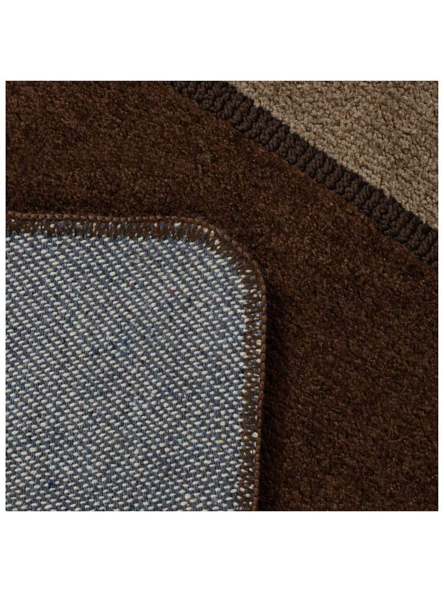 Saral Home Modern Brown Microfibre Carpet - Set of 1