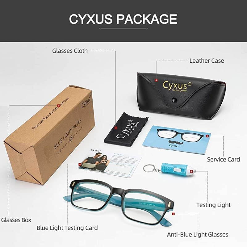 Blue Light Blocking Computer Glasses Retro Clear Lens Eyeglasses Frame