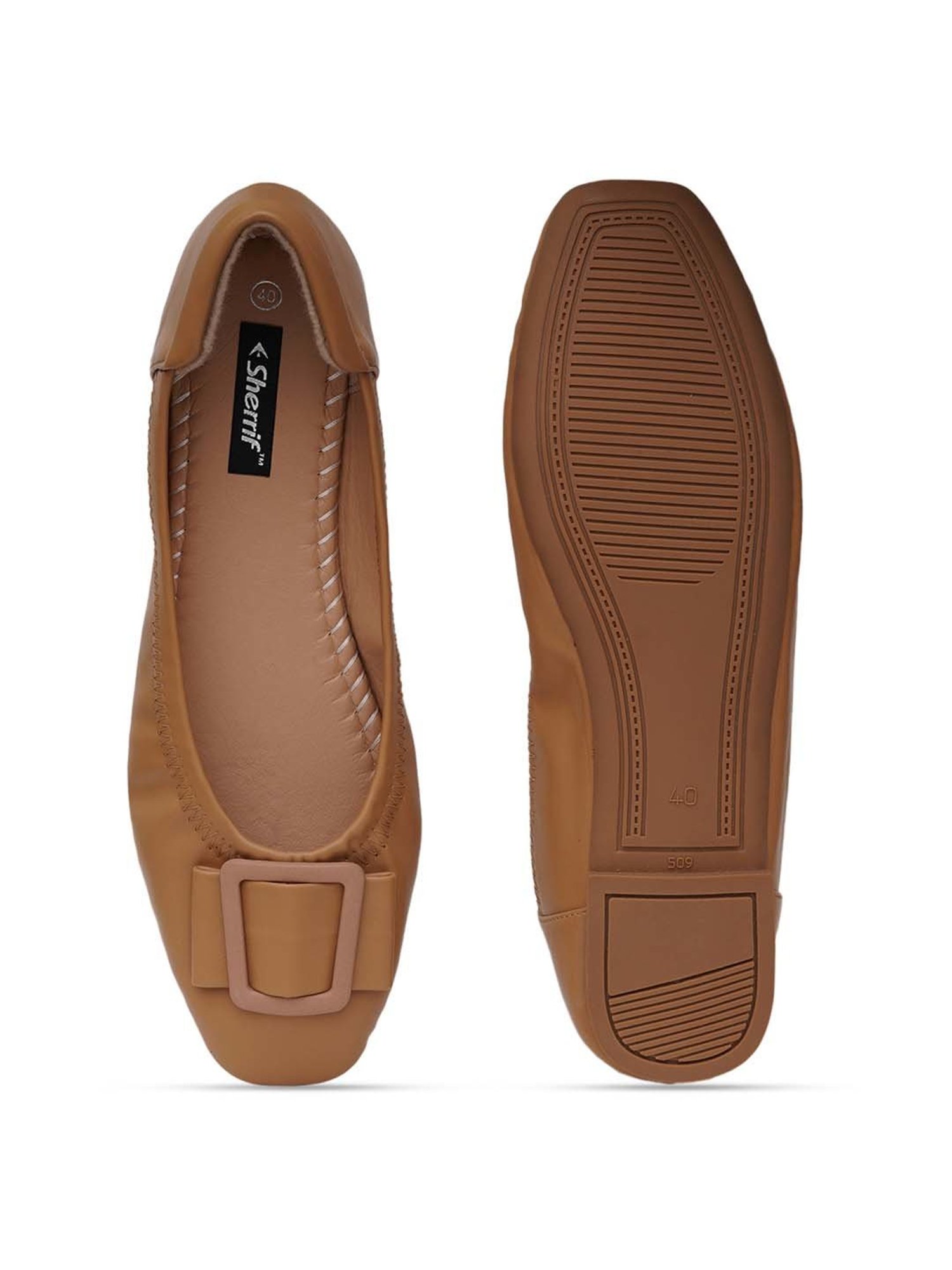 Sherrif Women's Tan Flat Ballets
