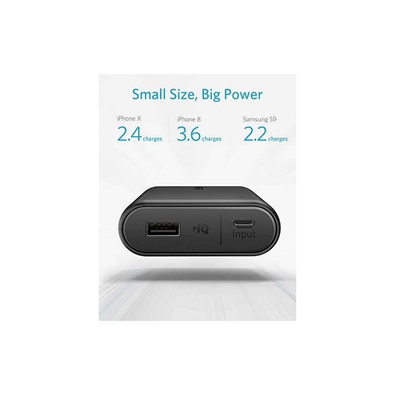 PowerCore 10000 Portable Charger, One of The Smallest and Lightest 10000mAh Power Bank, Ultra-Compact Battery Pack, High-Speed Charging Technology Phone Charger for iPhone, Samsung and More.