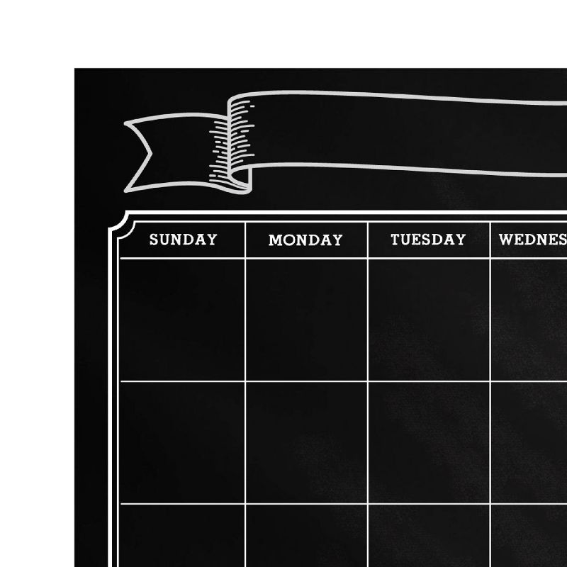 24"x36" Vintage Chalkboard Wall Calendar - VersaChalk