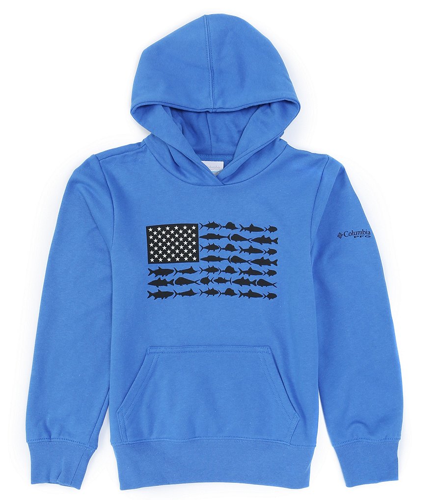 Guess Big Boys 8-16 Long-Sleeve Guess Logo Color-Block Fleece Pull-Over Hoodie