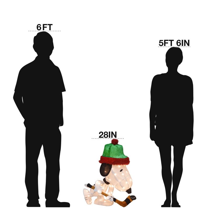 28" Peanuts 3D Led Prelit Yard Snoopy