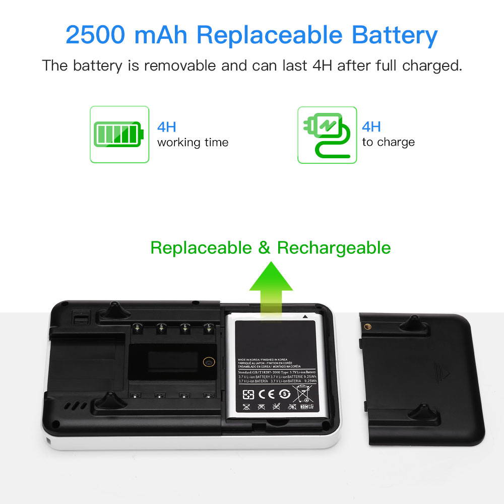 Portable Digital Magnifier, Electronic Reading Aid 5.0 Inch with Foldable Handle for Low Vision Color Blindness 4X-32X Times Zoom 15 Color