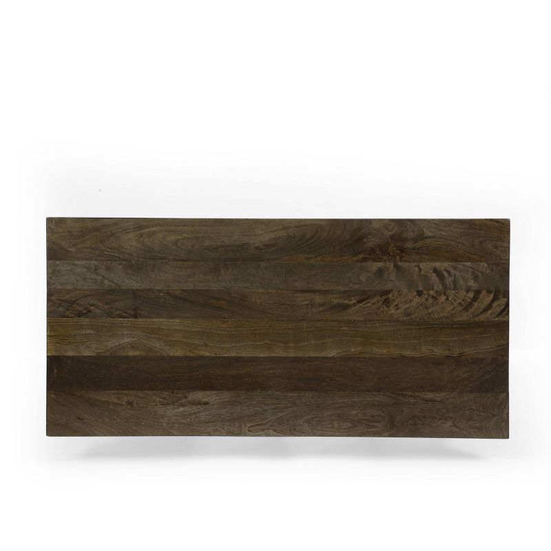 Darke Modern Industrial Handcrafted Mango Wood Desk Brown/Black - Christopher Knight Home