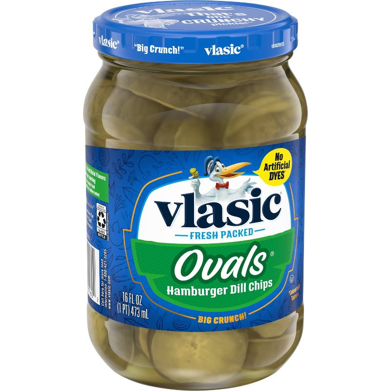Vlasic Ovals Hamburger Dill Chips- 16 fl oz
