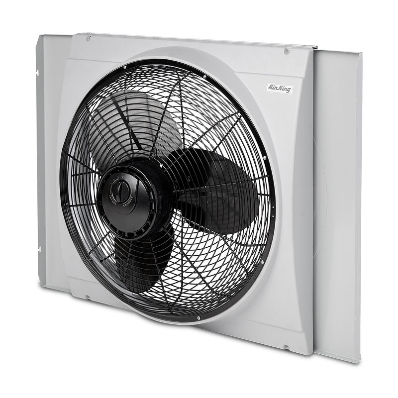 Air King 9166 20 inch Blades Whole House 120V 3 Speed Window Fan, Gray