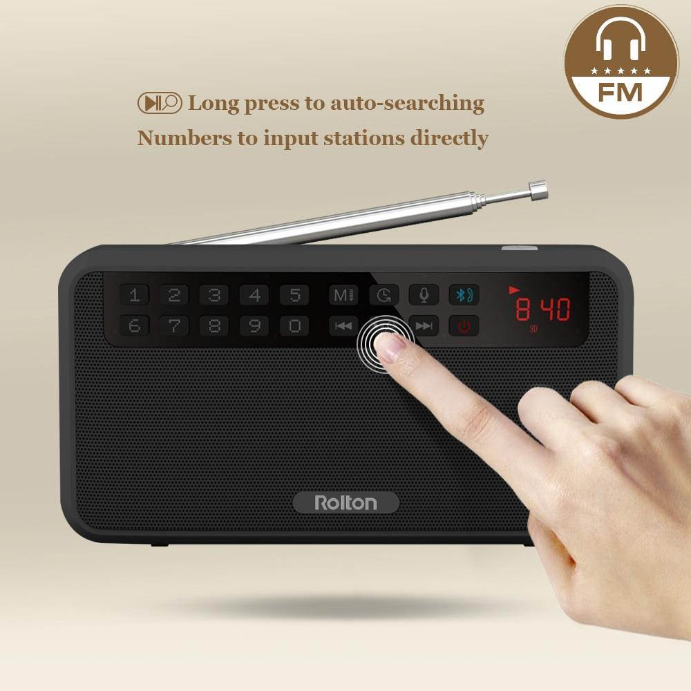 Portable Stereo Bluetooth Speakers FM Radio Bass Dual Speaker TF Card USB Music Player (Black)