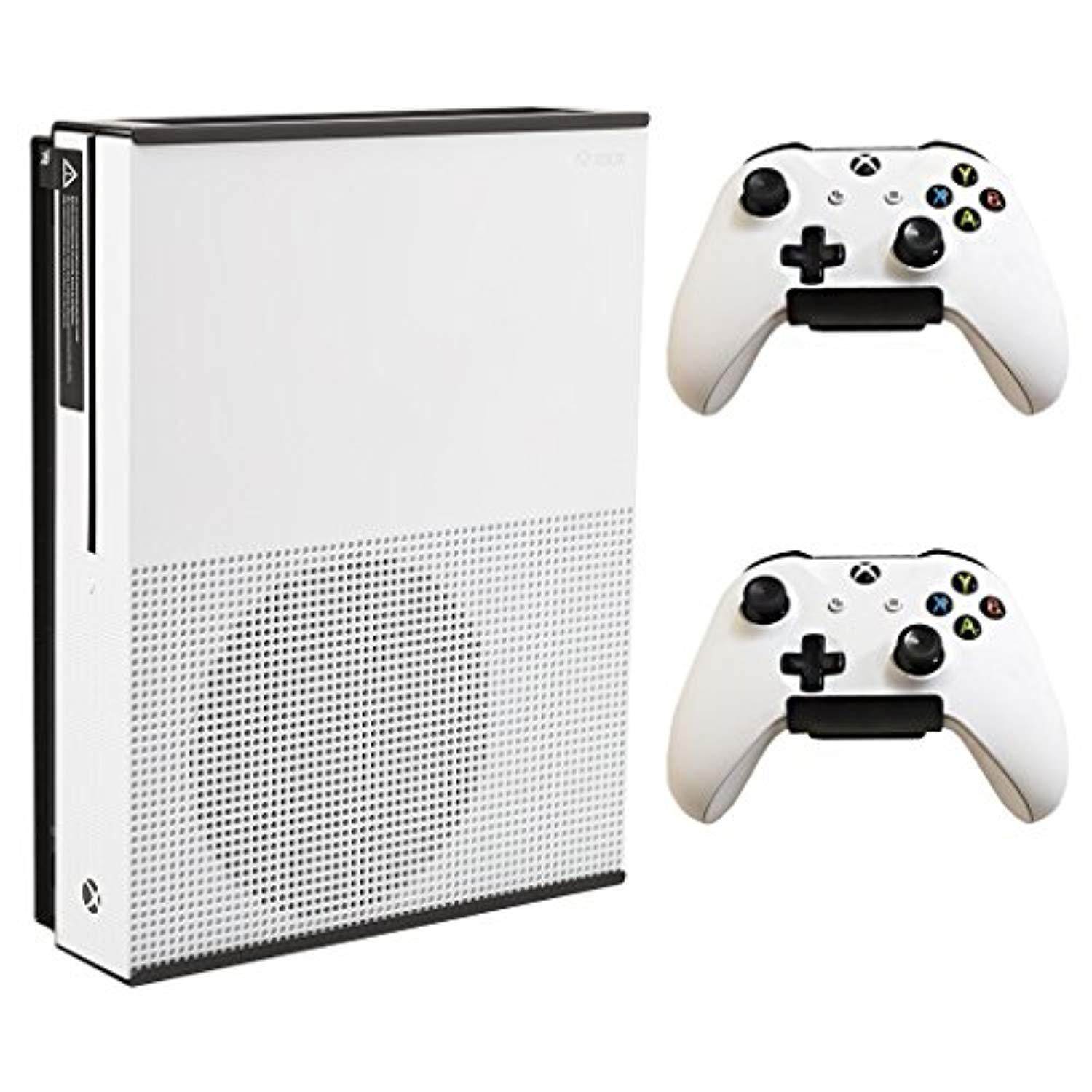 HIDEit X1S (Black) Wall Mount for Xbox One S + (2) Controller Mounts Bundle | Made in the USA