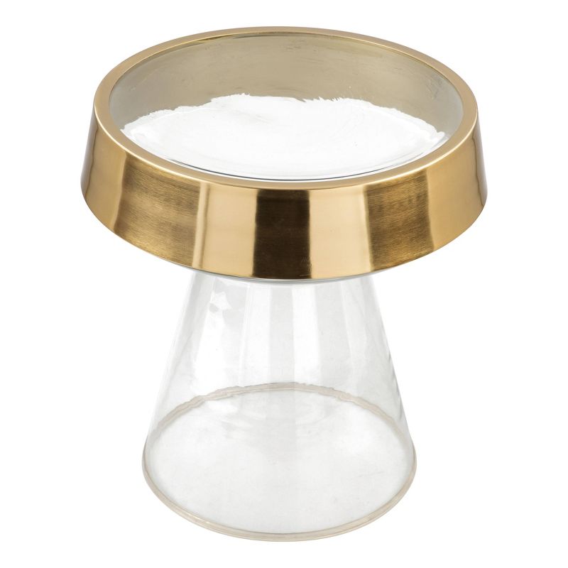Shaw Side Table Clear/Gold - ZM Home