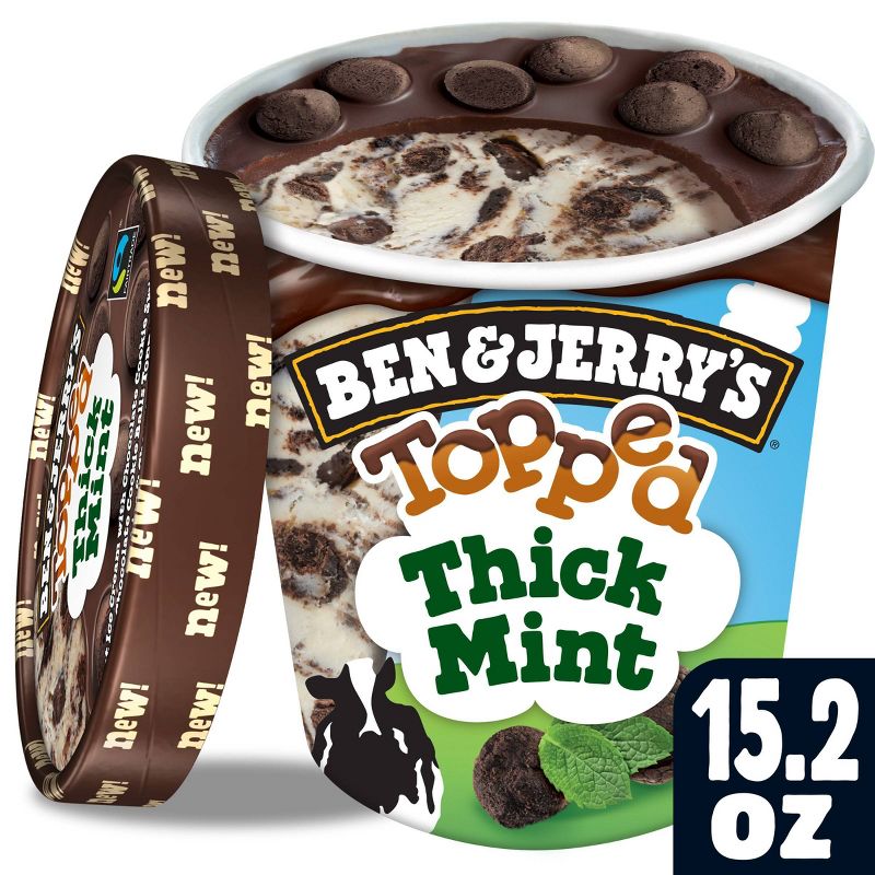 Ben & Jerry's Topped Thick Mint Ice Cream - 15.2oz