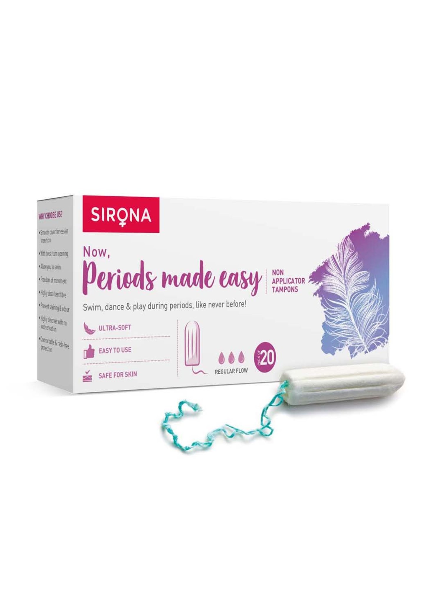 Sirona Tampons - Regular Flow - 20 Pcs