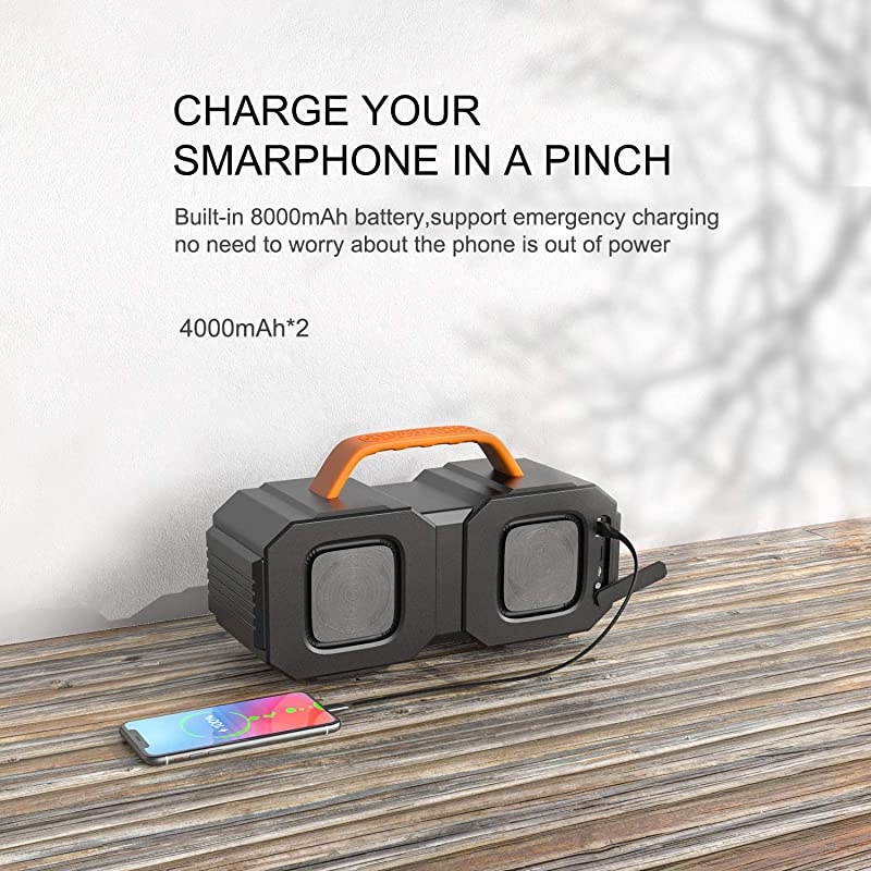 Bluetooth SpeakerM83 40W Bluetooth 50 Waterproof Outdoor Speaker2400 Minutes Playtime with Charge Your Phonefor PartyCampingGym