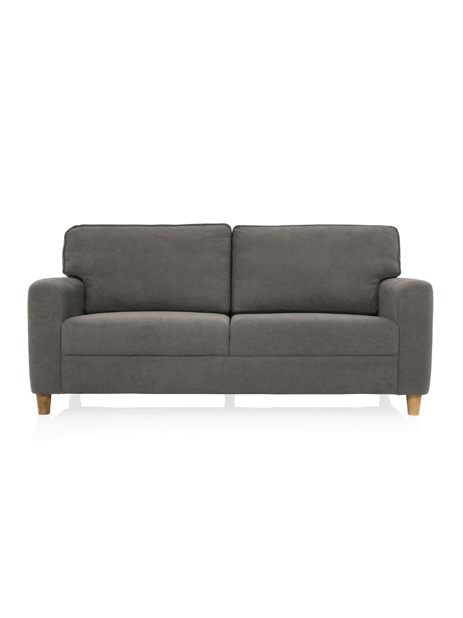 Durian Berry Black Premium Leatherette 2 Seater Sofa