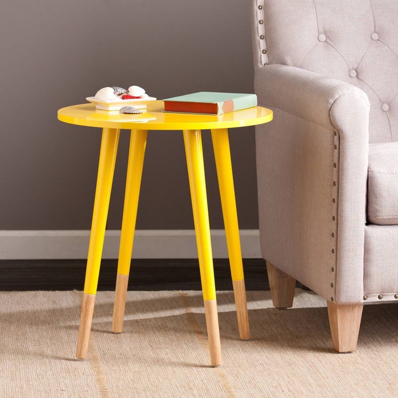 Laney Round Accent Table Yellow - Aiden Lane