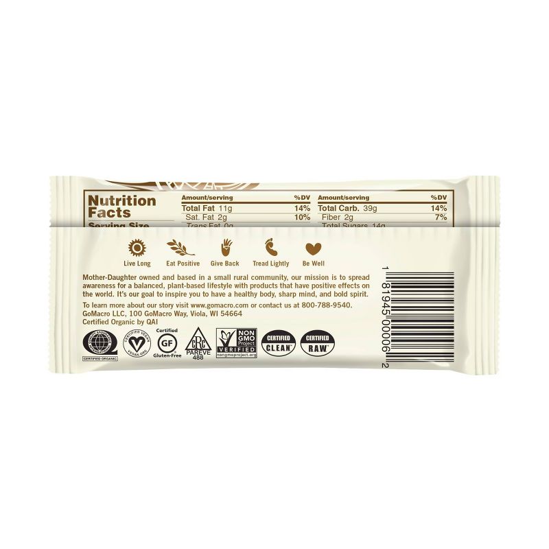 GoMacro Peanut Butter Chocolate MacroBar - 2.4oz