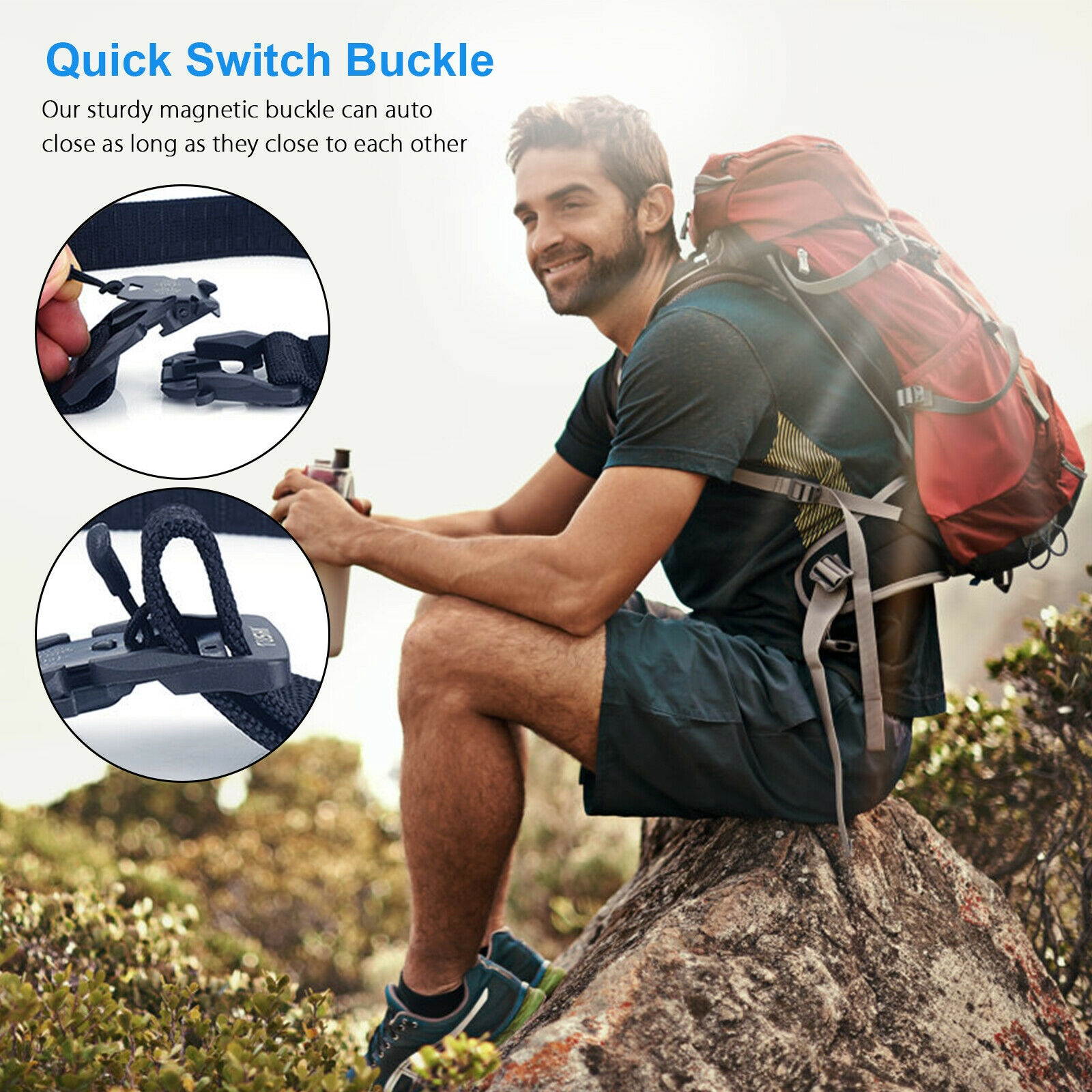 Men's Heavy Duty Tactical Military Belt Fashion with Quick-Release Metal Buckle