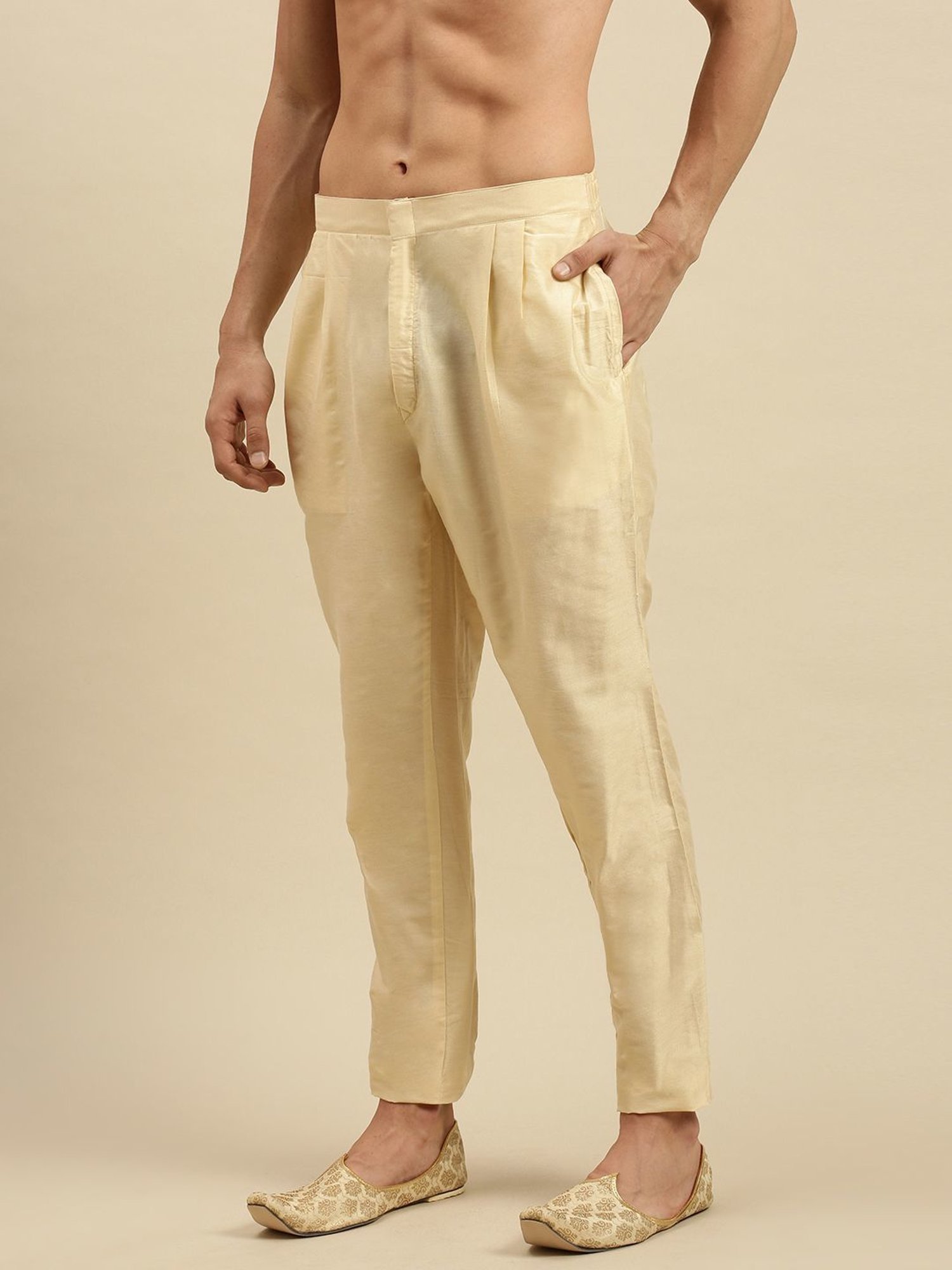 Sanwara Beige Regular Fit Pants