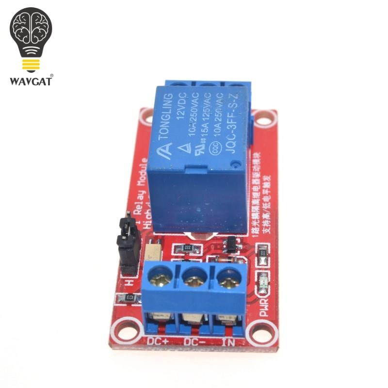 One 1 Channel 12V Relay Module Board Shield with Optocoupler Support High and Low Level Trigger for Arduino WAVGAT