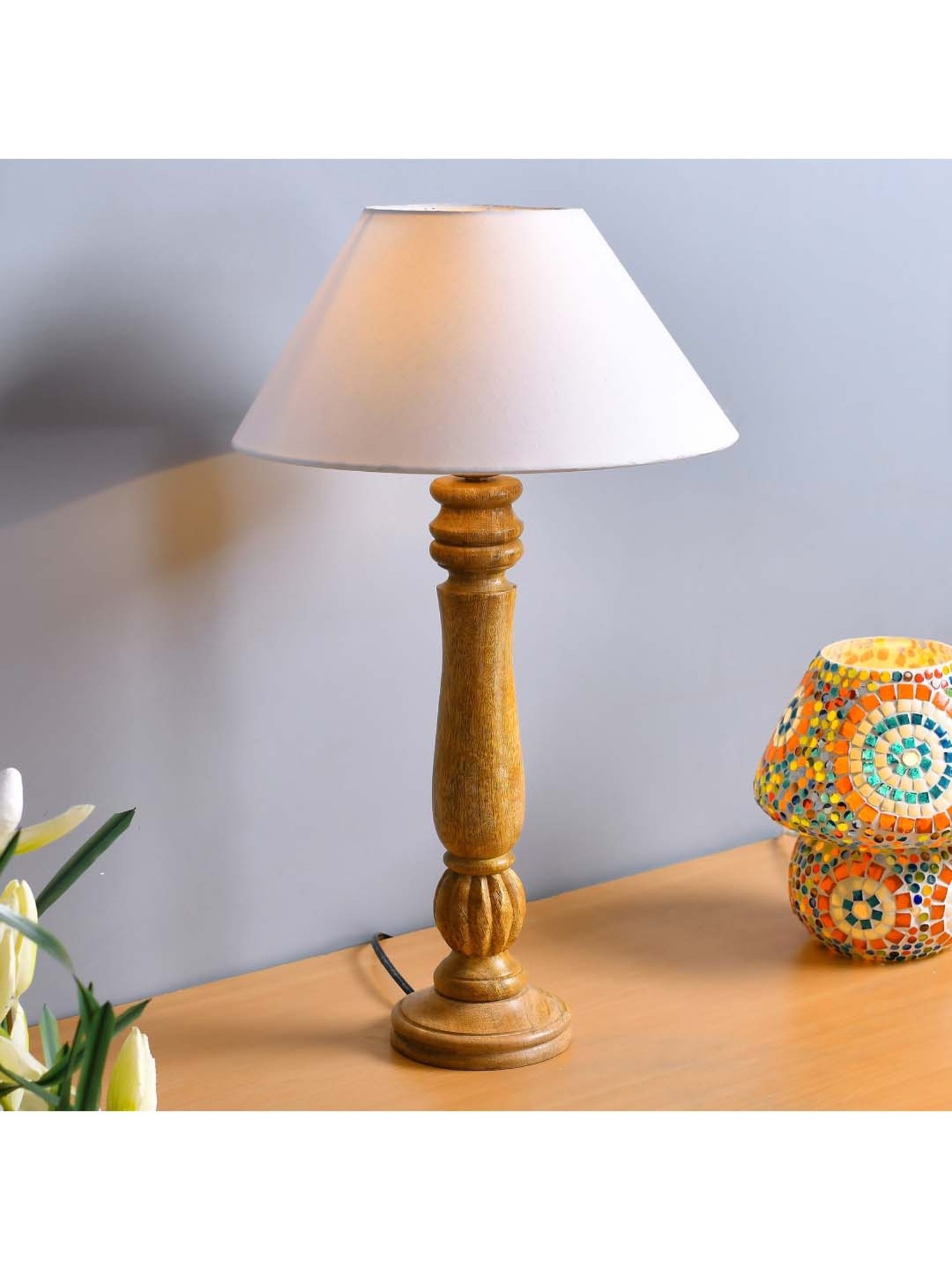 Possini Euro Design Modern Buffet Table Lamp Brushed Steel Tall Gourd White Drum Shade for Dining Room Bedroom Bedside