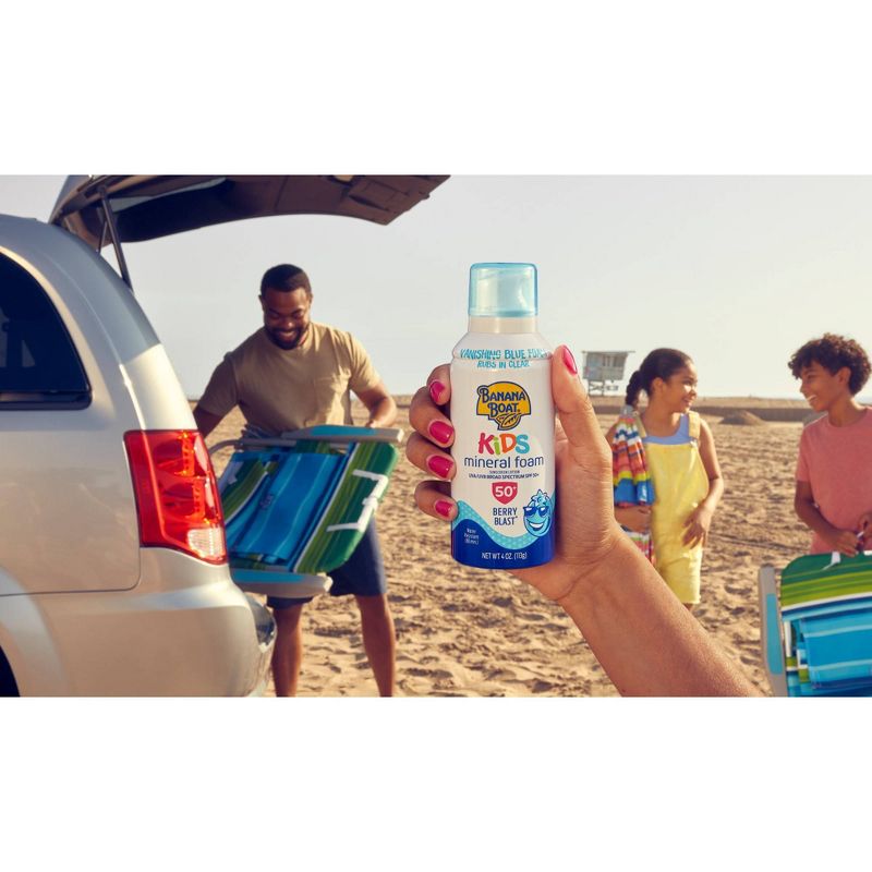 Banana Boat Kids Mineral Sunscreen Foam - SPF 50 - 4oz/2pk