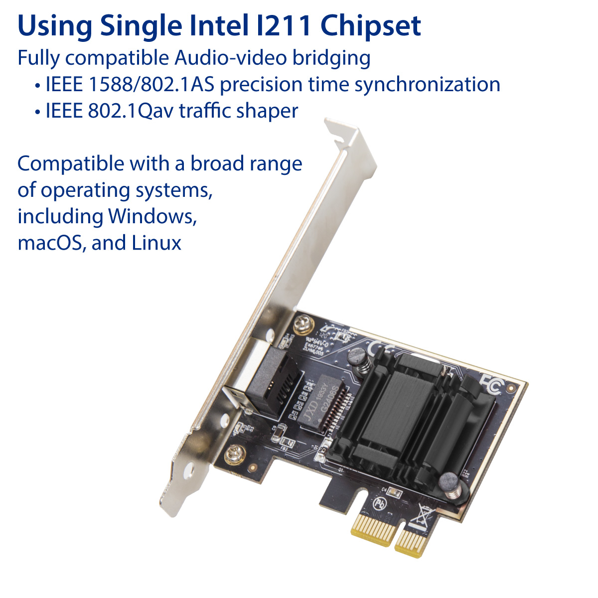 Syba Single Port Gigabit Ethernet PCi-E X1 Intel I211 ChipSet