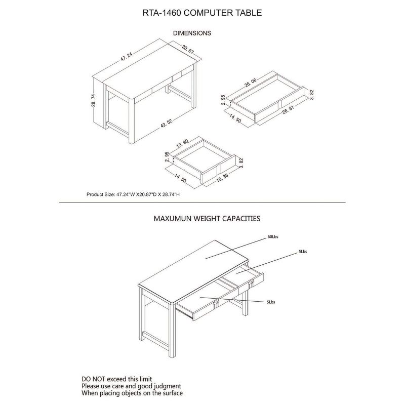 Modern Writing Desk with Storage Espresso Brown - Techni Mobili