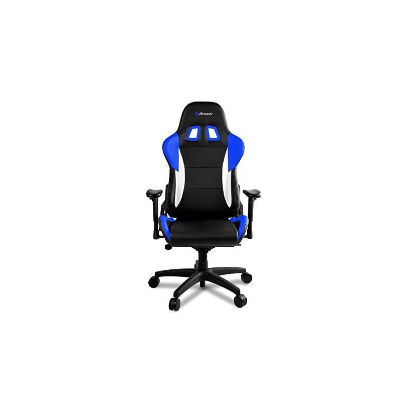 Pro V2 Premium Racing Style Gaming Chair with High Backrest, Recliner, Swivel, Tilt, Rocker & Seat Height Adjustment, Lumbar & Headrest Pillows Included, Blue