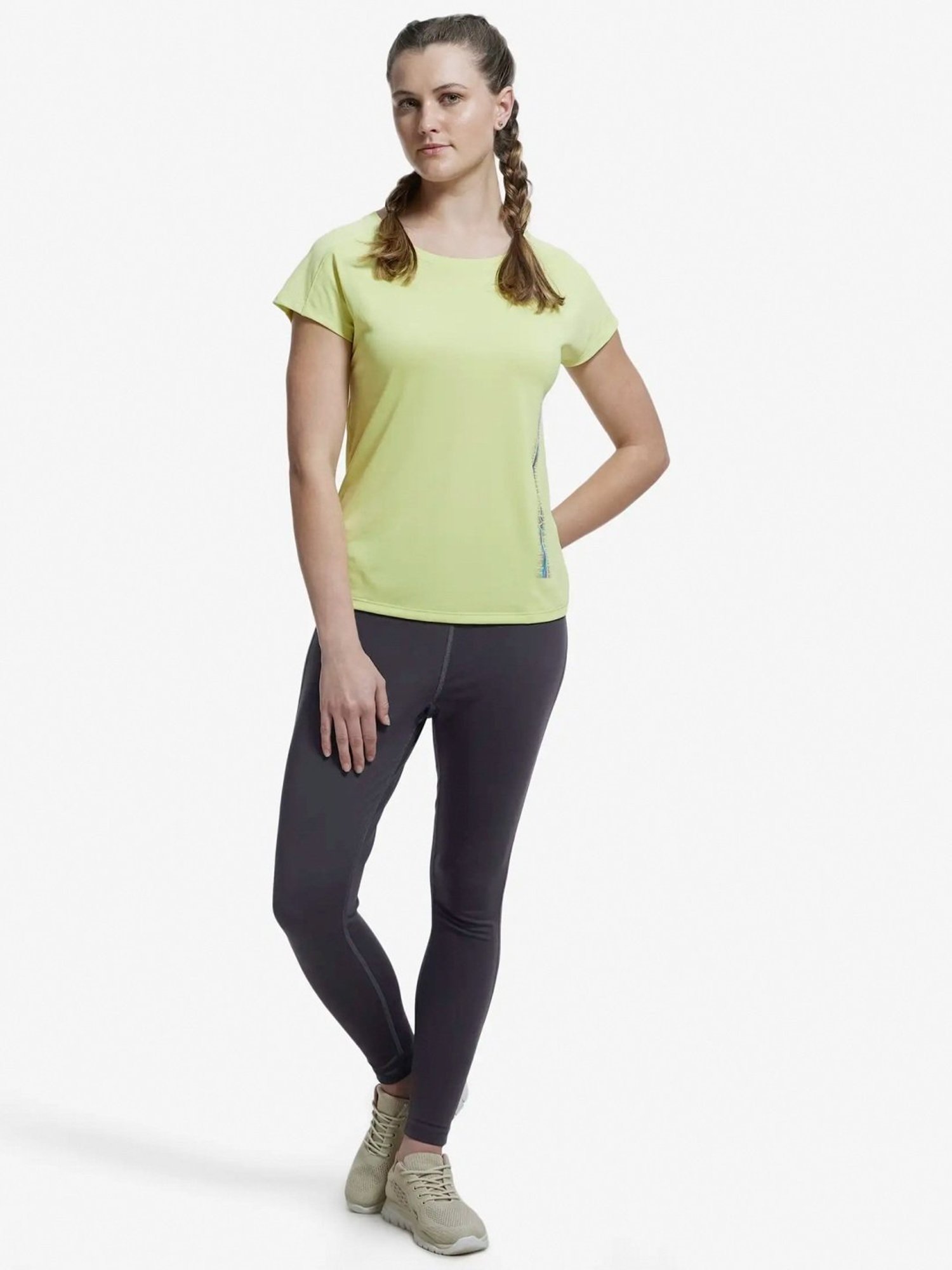 Jockey MW34 Women's Microfiber Breathable Mesh Relaxed Fit Printed Half Sleeve T-Shirt