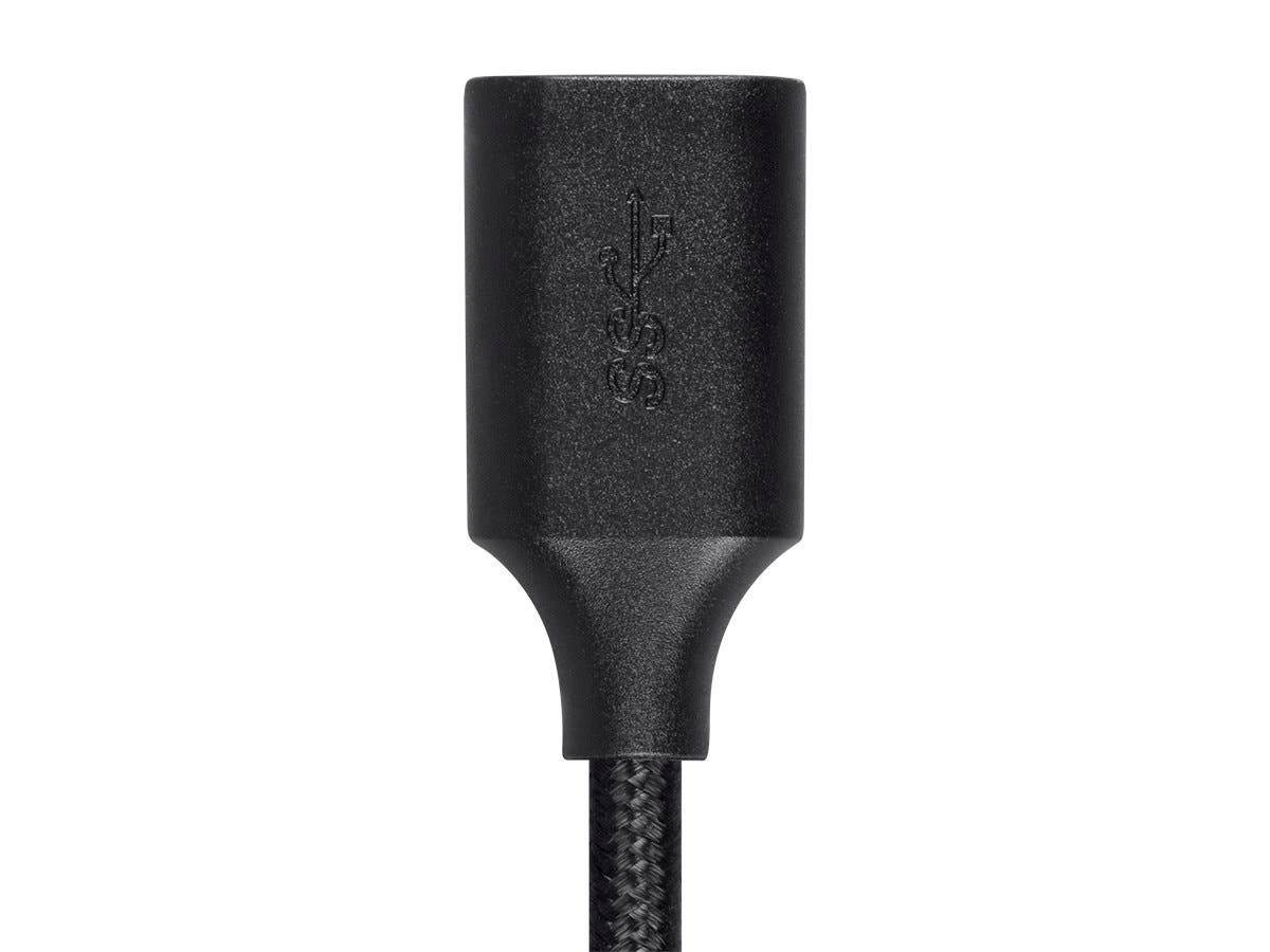 Monoprice USB & Lightning Cable - 6 Feet - Black | USB 3.0 A Male to A Female Premium Extension Cable