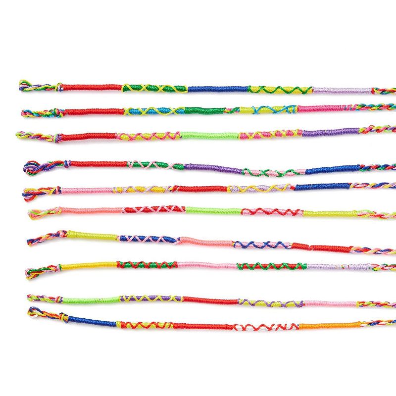 Bright Creations 100-Pack Colorful Handmade Braid Friendship Bracelets, One Size for Arts and Crafts Kids Crafts