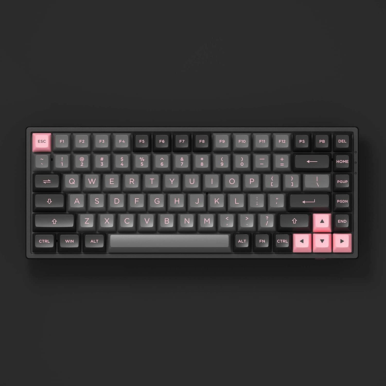 YUNZII AKKO Black&Pink 158 Keys PBT Double Shot Keycap for Mechanical Keyboards with Collection Box (158 Keys, Black&Pink)