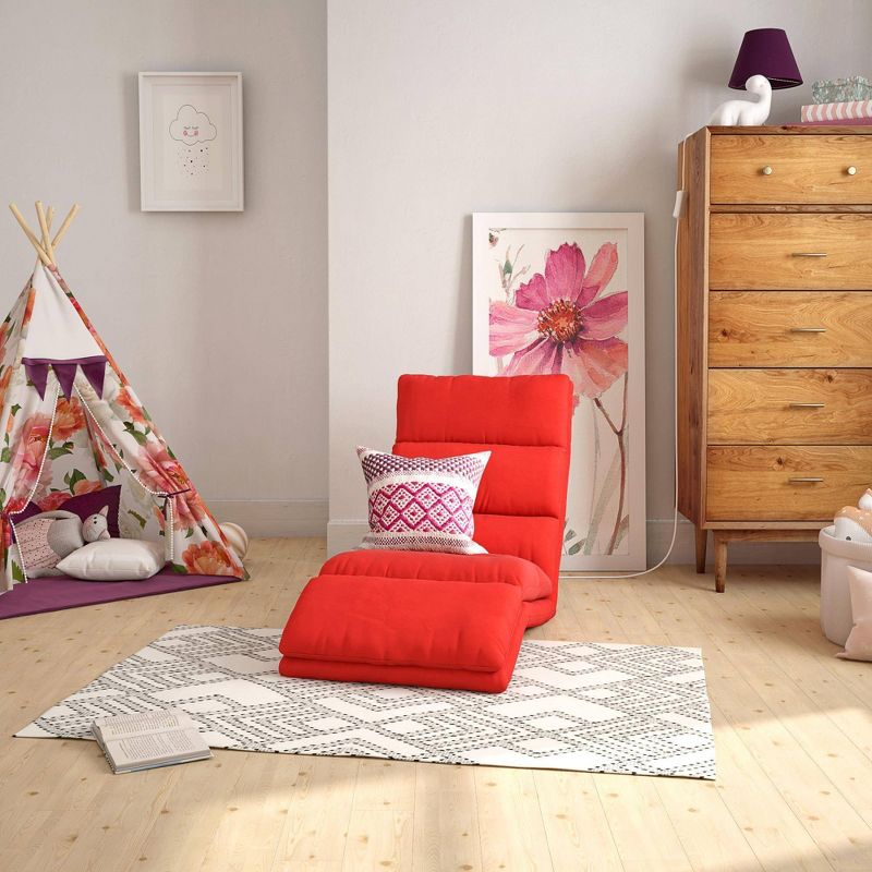 Fortas Mid-Century Modern Fabric Chaise Lounge Gray/Dark Walnut - Christopher Knight Home