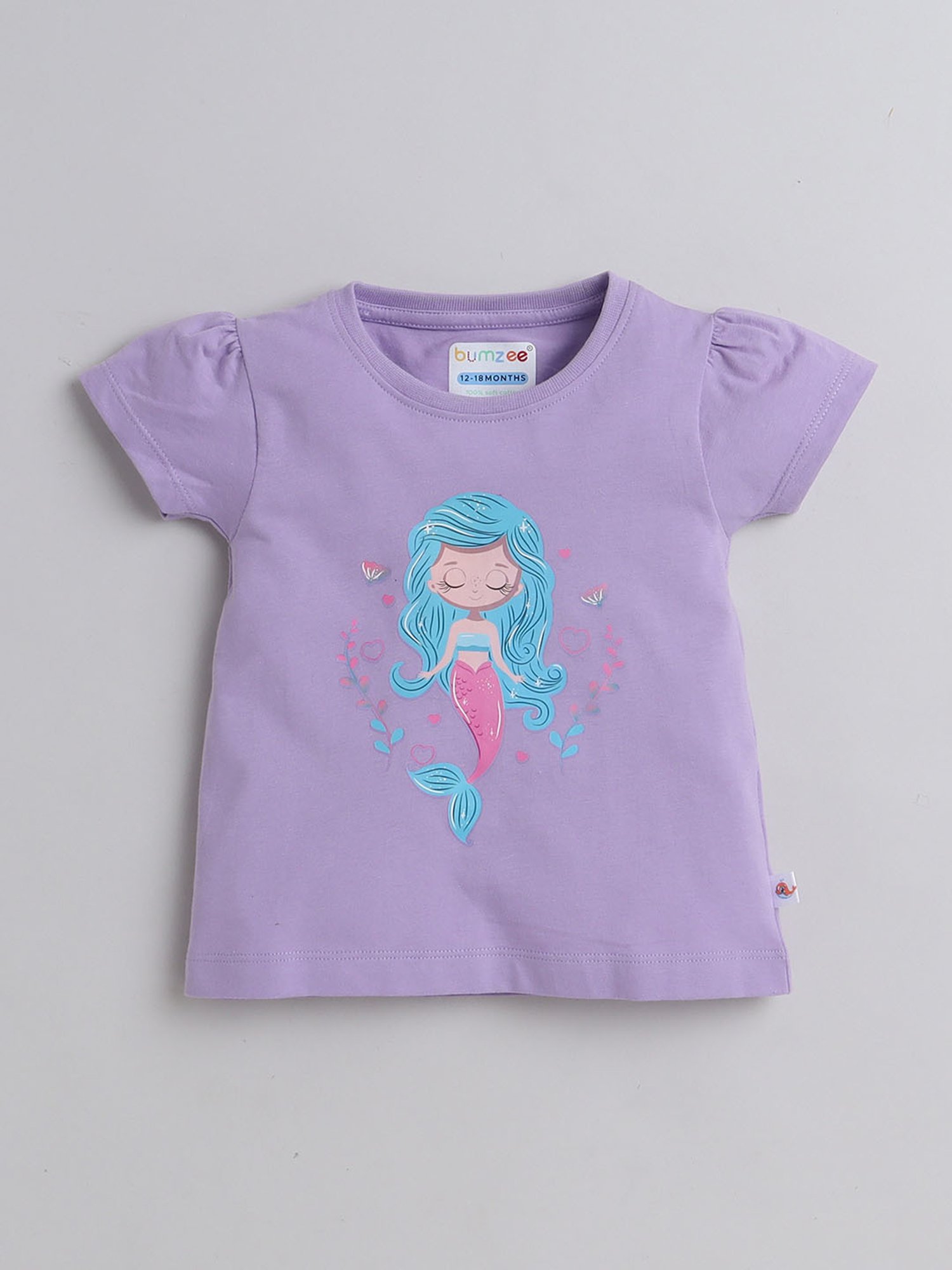 Bumzee Kids Orange & Purple Printed T-Shirt (Pack Of 2)