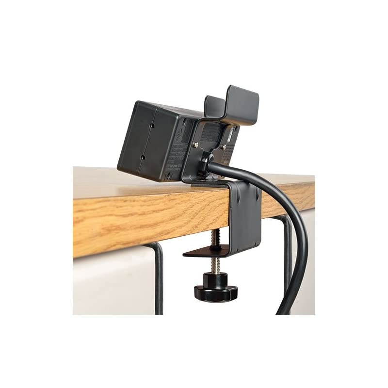 3 Outlet Surge Protector Power Strip with Desk Clamp, 10ft. Cord, 510 Joules, 2 USB Charging Ports, Black, $20K Insurance & (TLP310USBC)