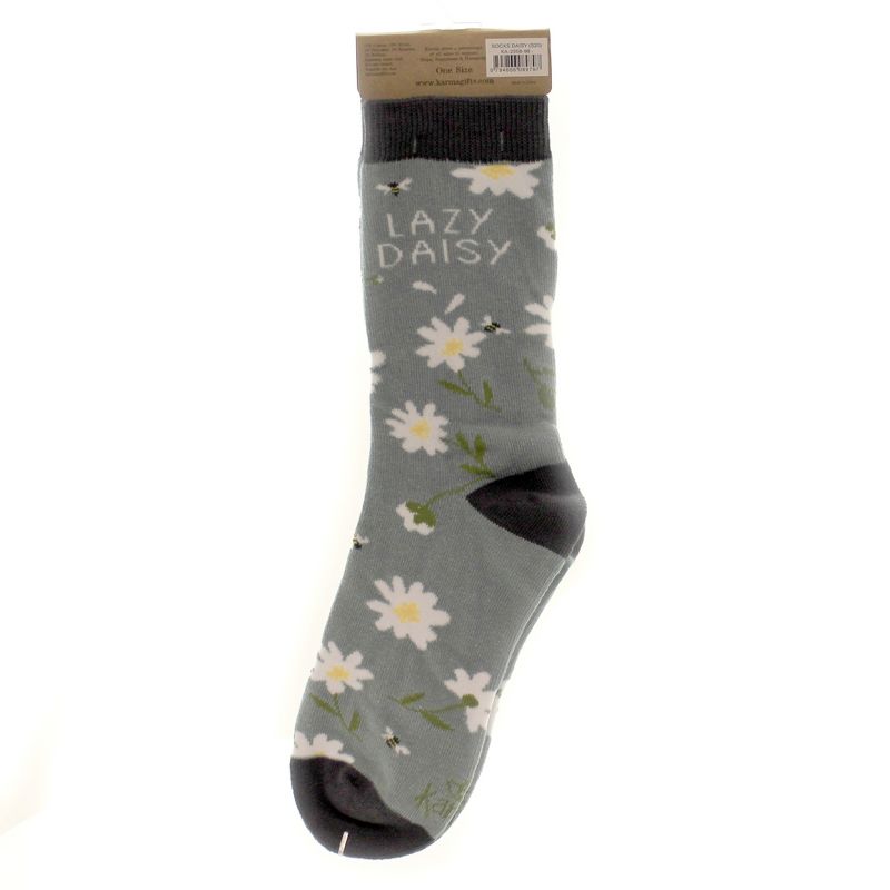 Novelty Socks 12.0" Daisy Crew Socks Lazy Daisy Karma  -  Socks
