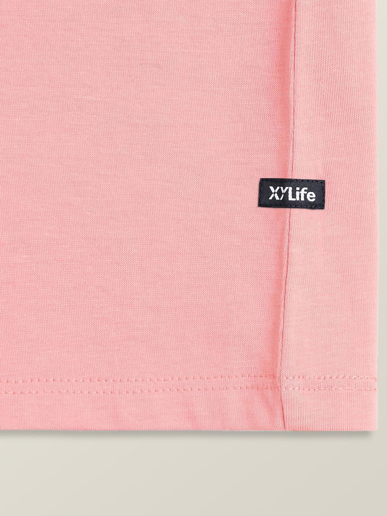 XY Life Kids Pink Cotton Printed T-Shirt